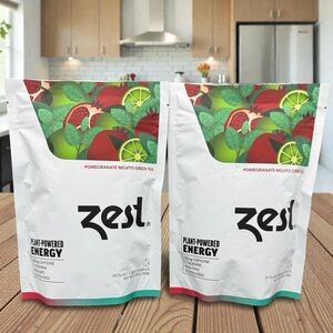 Zest Energy Green Tea Pomegranate Mojito 20ct – 2 Pack High Caffeine Tea Bags